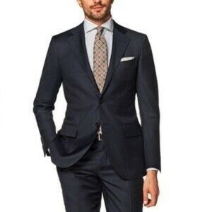 Verno Men's Slim-Fit Birdseye Notch Lapel Suits 2P